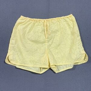 George Sleepwear Women Yellow Chamomile Floral Pajama Shorts Sheer Size 4/6 S
